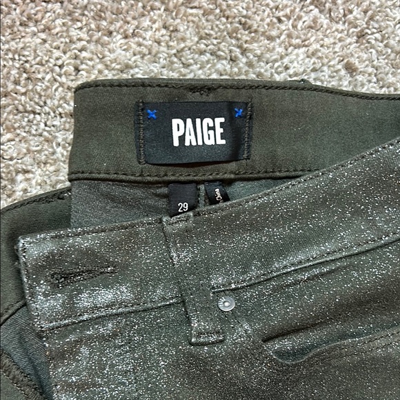 PAIGE Women's Glittery Dark Jeans - Picture 5 of 5